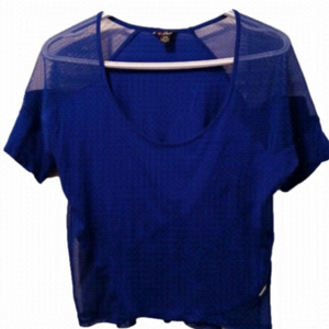 GUESS Blue Tshirt with blue net